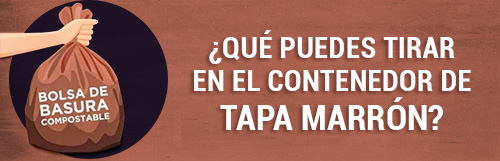 ¿Qué puedo depositar en el contenedor de tapa marrón?